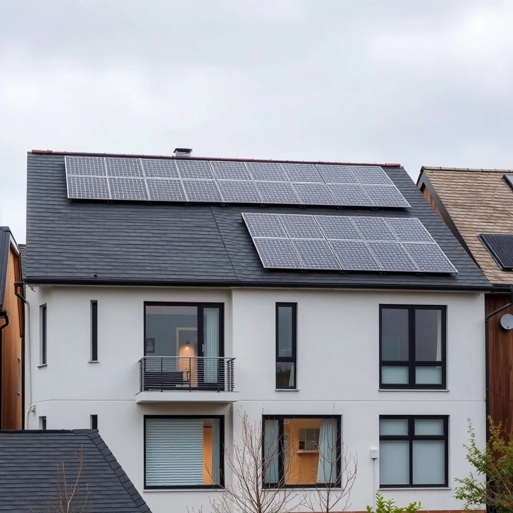 Modern residential architecture in Halifax with solar panels